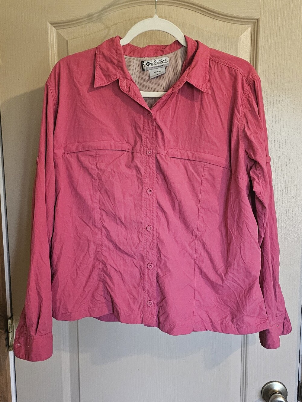 Vintage Columbia GRT Pink Women's Angler Fishing Shirt XL High Quality Buttons